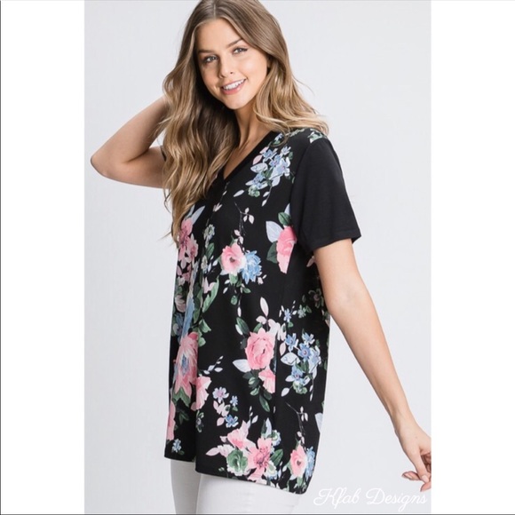 ❤️LAST 1! V Neck Floral Contrast Knit Top! - Picture 9 of 9